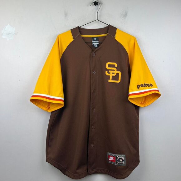 Vintage Brown and yellow Nike San Diego Padres Jersey Size M - Picture 1 of 7
